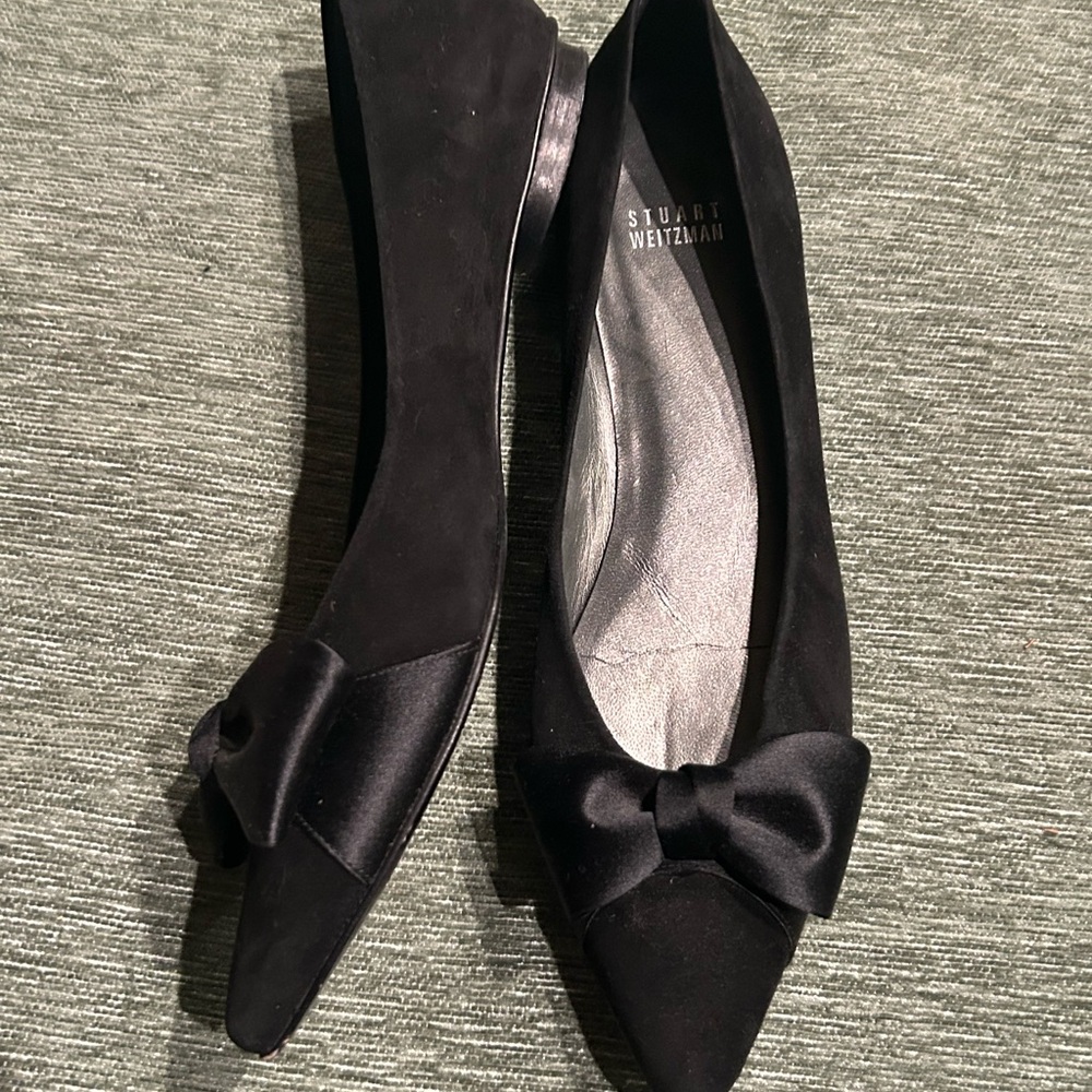 Stuart Weitzman Black Minimalist Flats